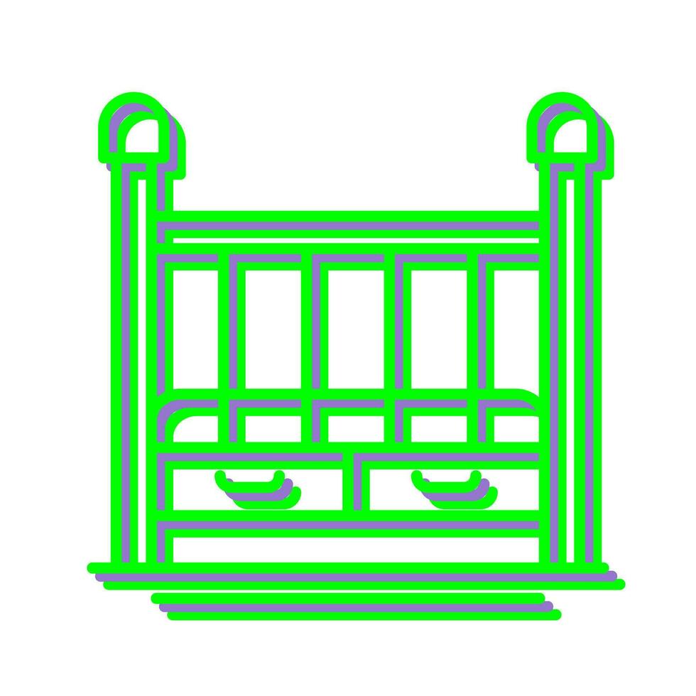 Baby Crib Vector Icon
