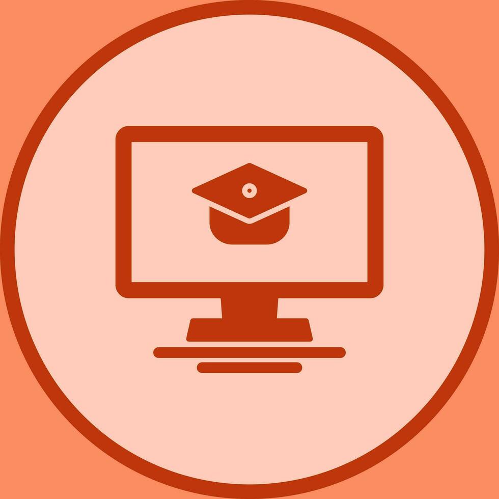 icono de vector de curso en línea