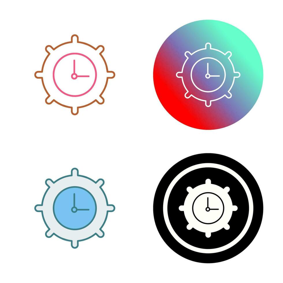 icono de vector de configuración de tiempo