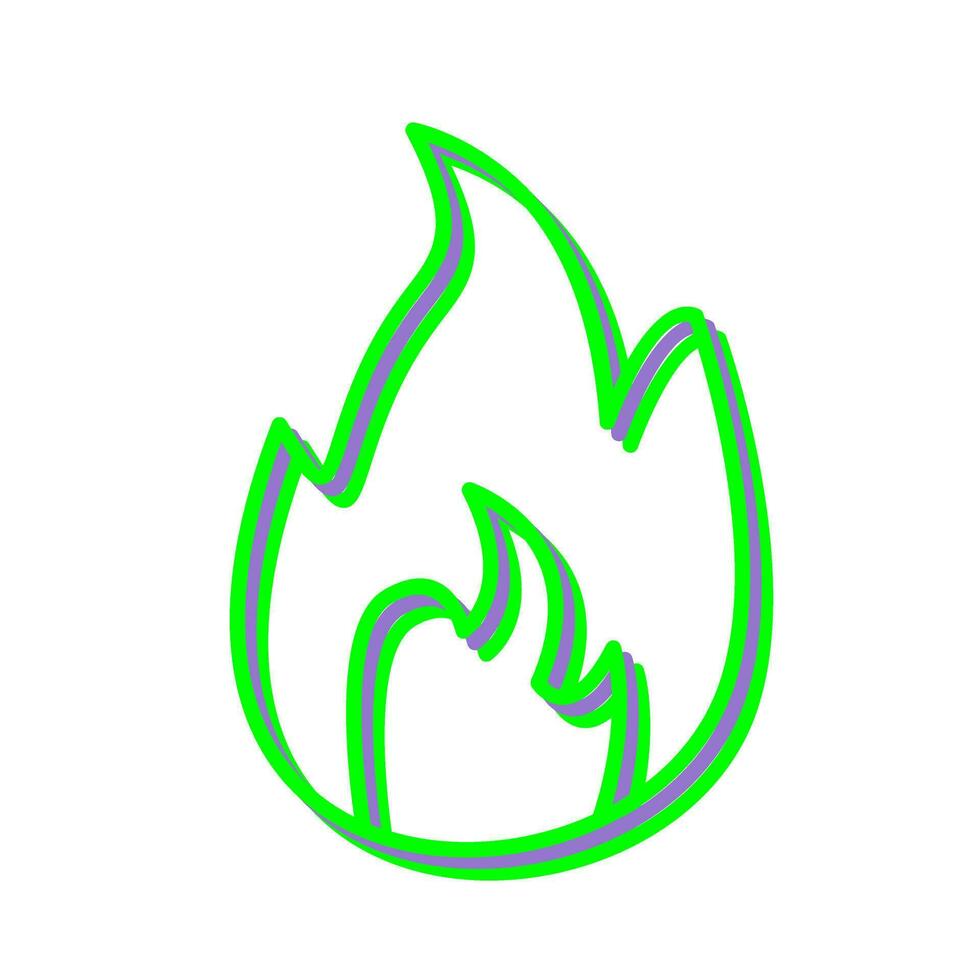 Unique Flame Vector Icon
