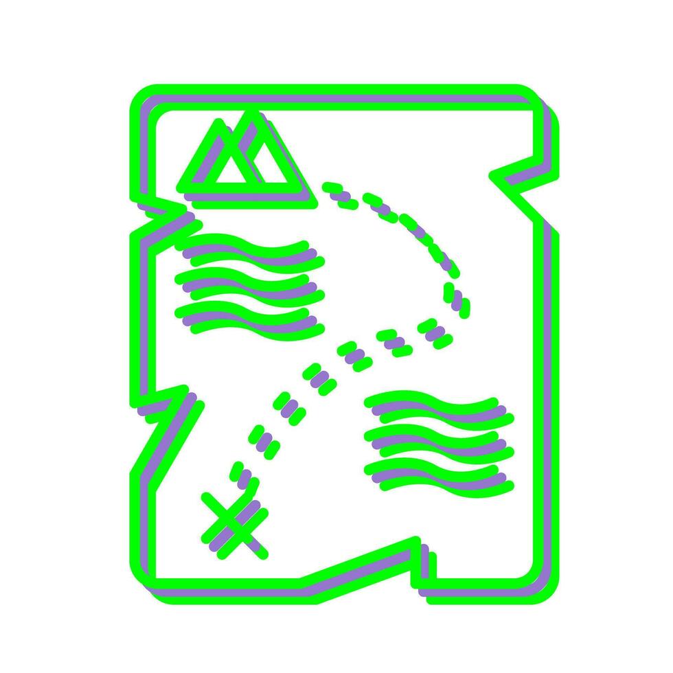 Treasure Map Vector Icon