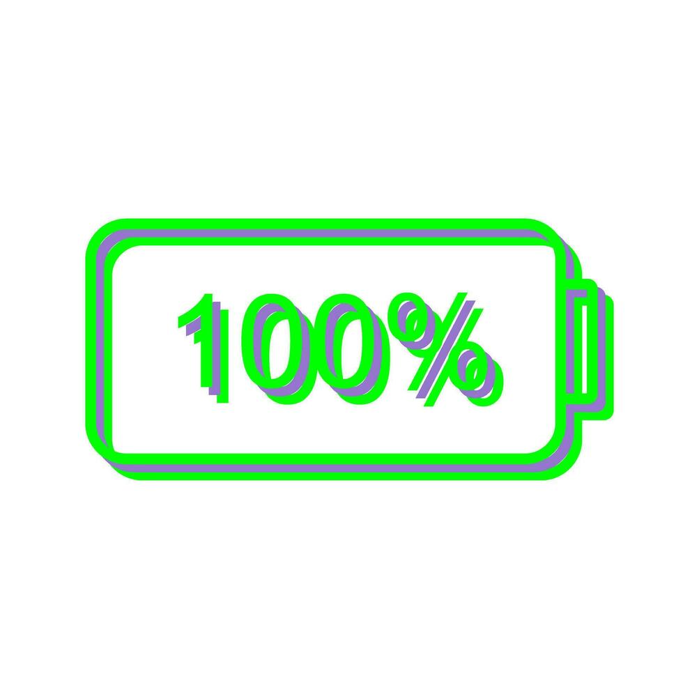 Unique Full Battery Vector Icon