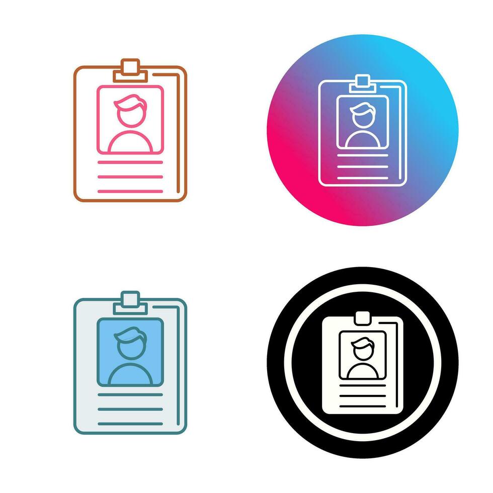 Id Card Vector Icon