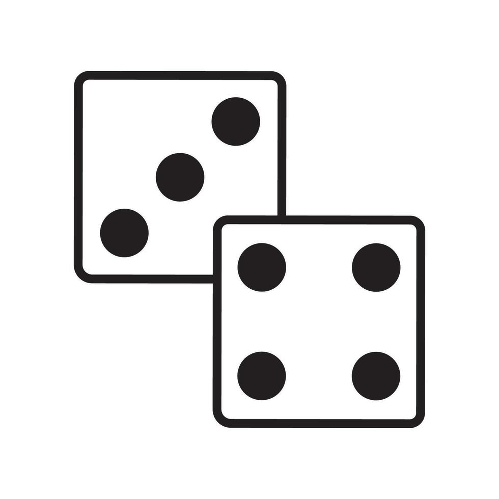 Dice Icon Vector Design Symbol illustration