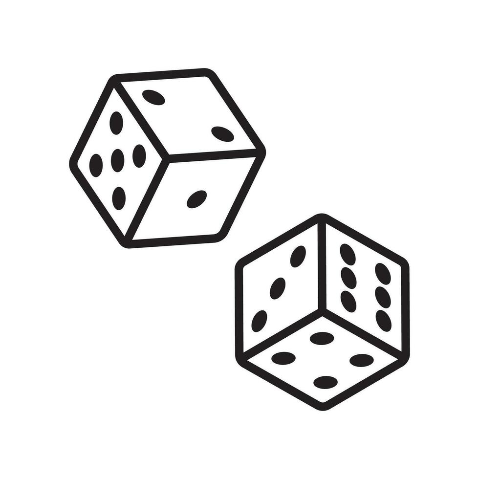 Dice Icon Vector Design Symbol illustration