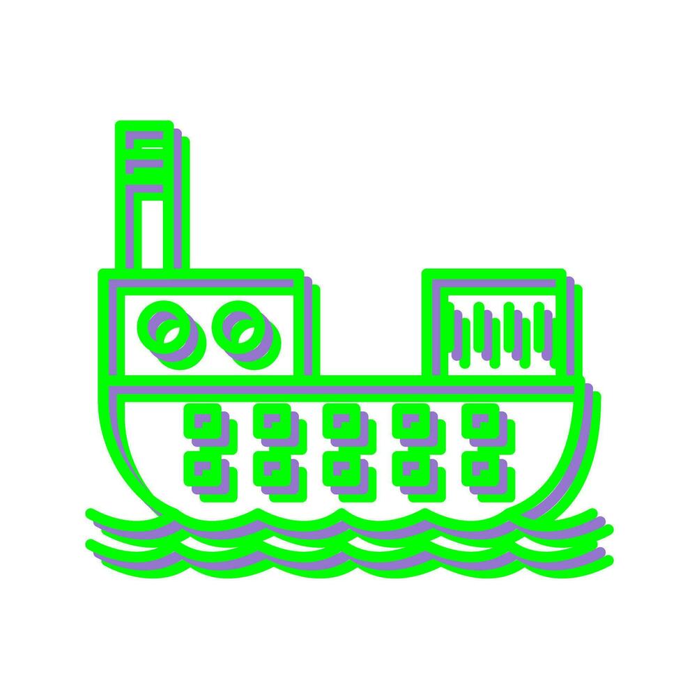 icono de vector de barco de carga