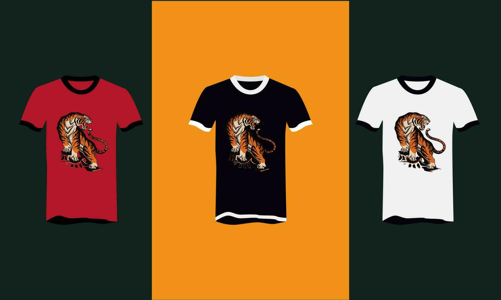 Tigre enojado vector ilustración t camisa diseño