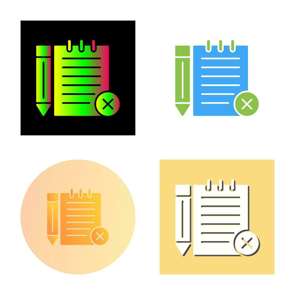 Unchecked Notes Vector Icon