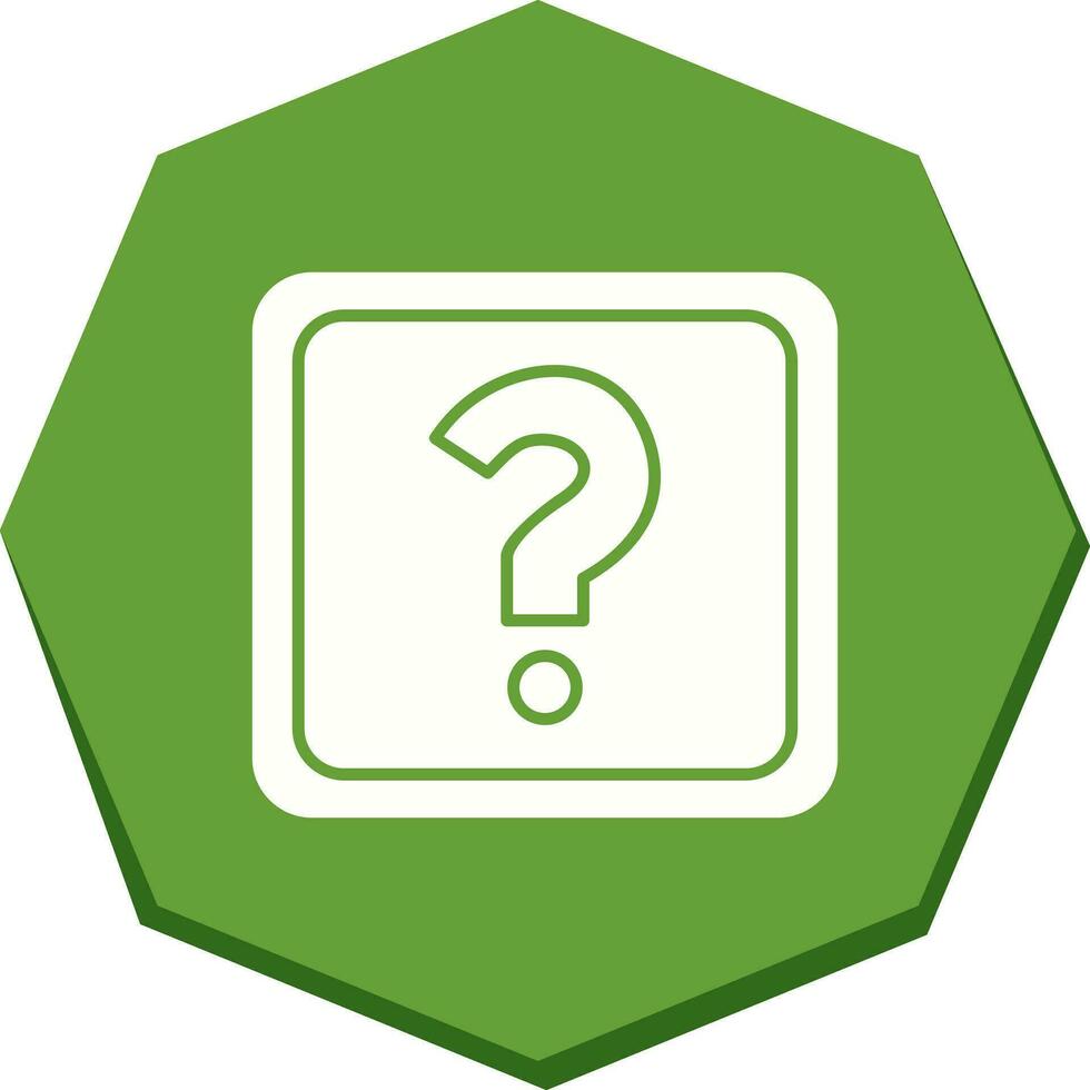 Unique Question Mark Vector Icon