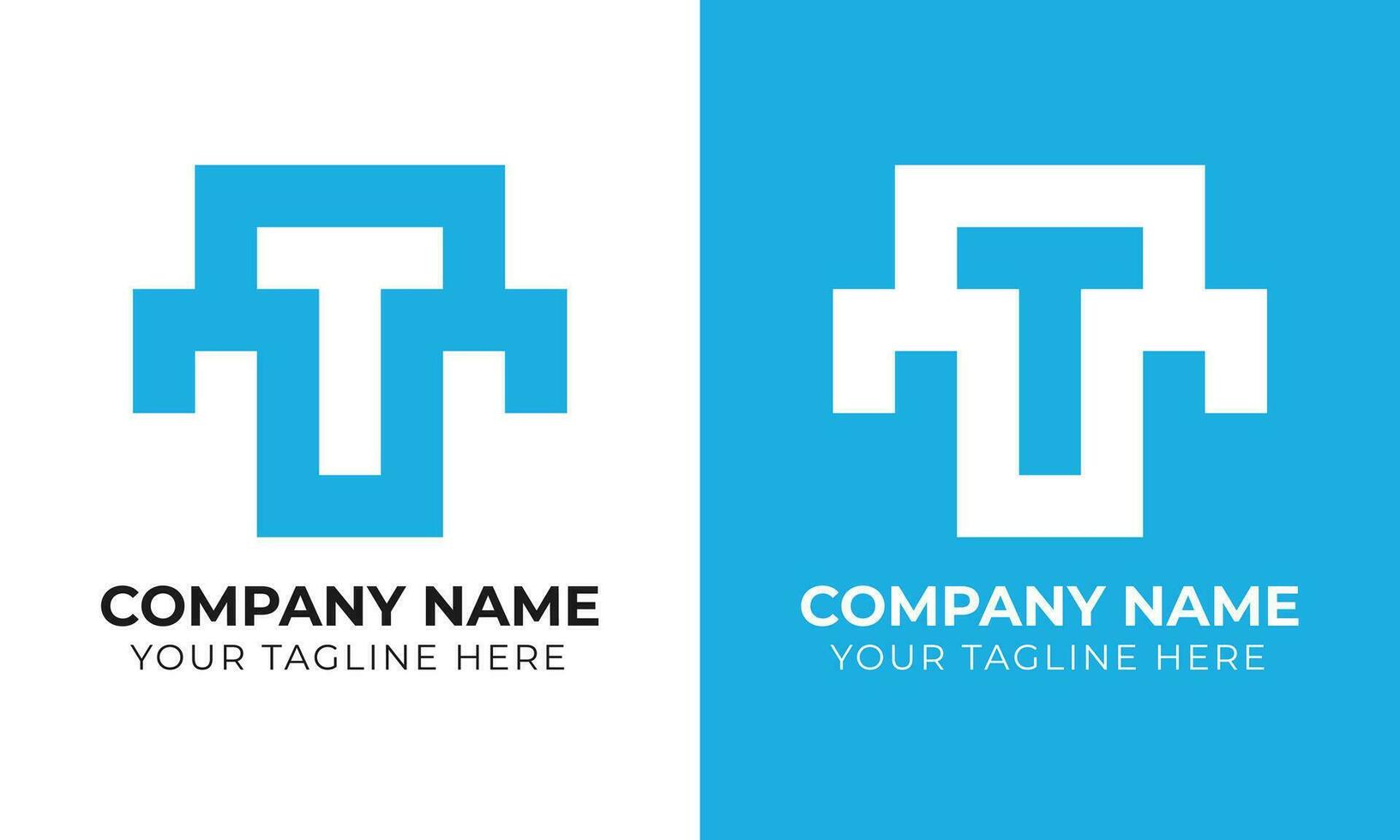 Creative modern minimal abstract monogram initial letter t logo design template Free Vector