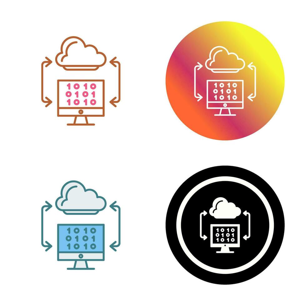 Cloud Coding Vector Icon