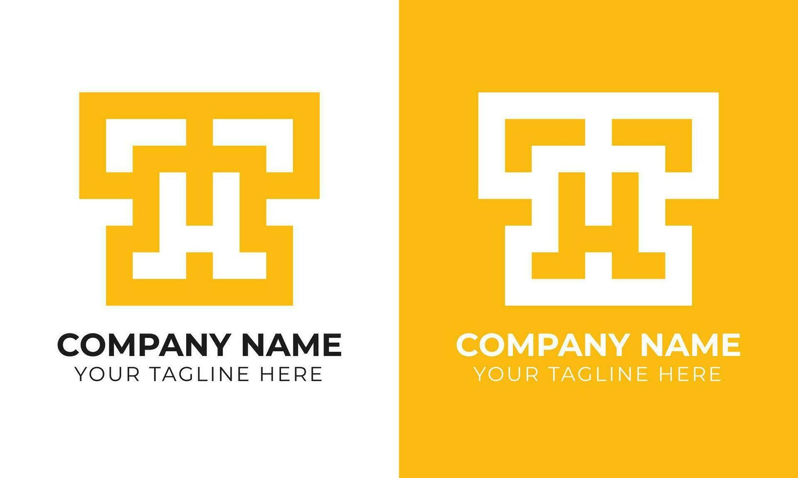 Creative modern minimal abstract monogram initial letter h logo design template Free Vector
