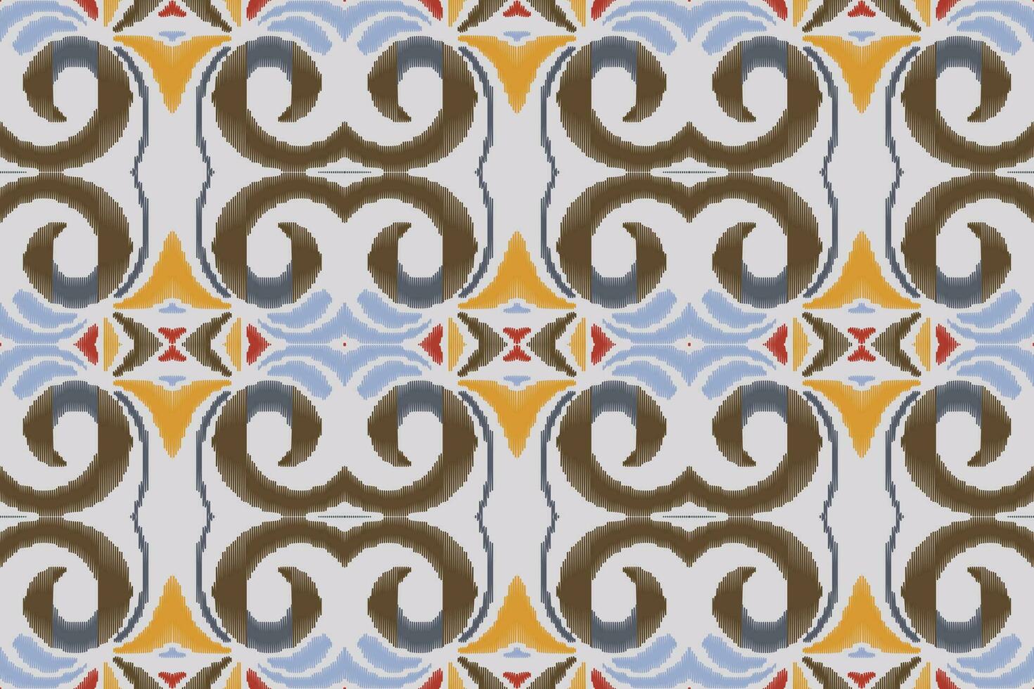 Ikat Damask Paisley Embroidery Background. Ikat Stripe Geometric Ethnic Oriental Pattern Traditional. Ikat Aztec Style Abstract Design for Print Texture,fabric,saree,sari,carpet. vector
