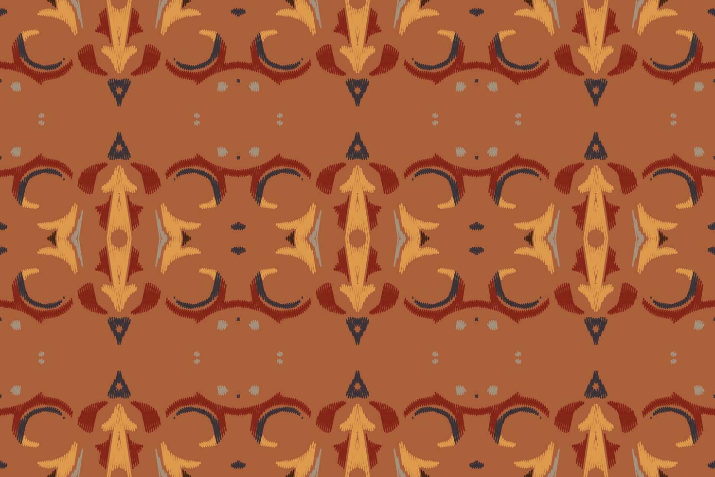 Ikat Floral Paisley Embroidery Background. Ikat Triangle Geometric Ethnic Oriental Pattern Traditional. Ikat Aztec Style Abstract Design for Print Texture,fabric,saree,sari,carpet. vector