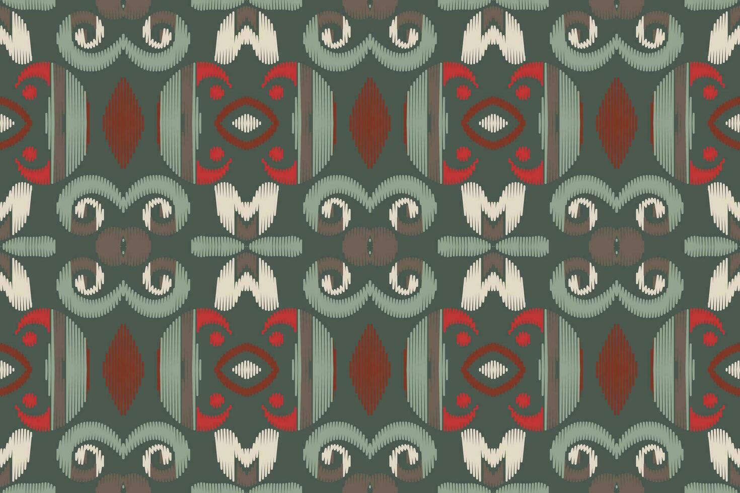 Ikat Floral Paisley Embroidery Background. Ikat Stripe Geometric Ethnic Oriental Pattern Traditional. Ikat Aztec Style Abstract Design for Print Texture,fabric,saree,sari,carpet. vector
