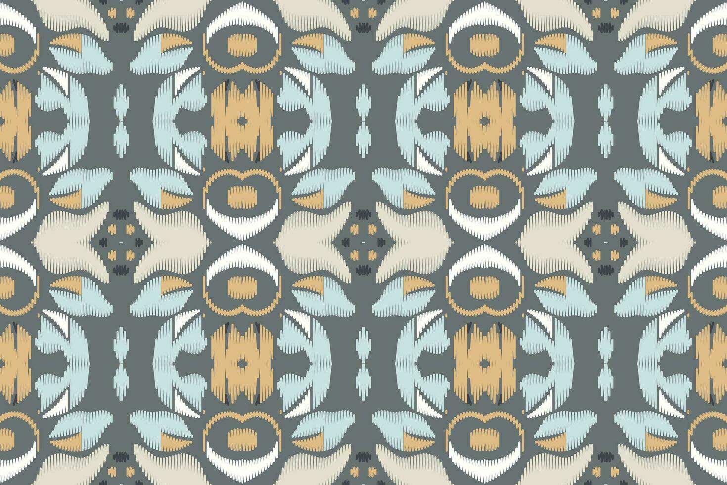 Ikat Damask Paisley Embroidery Background. Ikat Chevron Geometric Ethnic Oriental Pattern Traditional. Ikat Aztec Style Abstract Design for Print Texture,fabric,saree,sari,carpet. vector