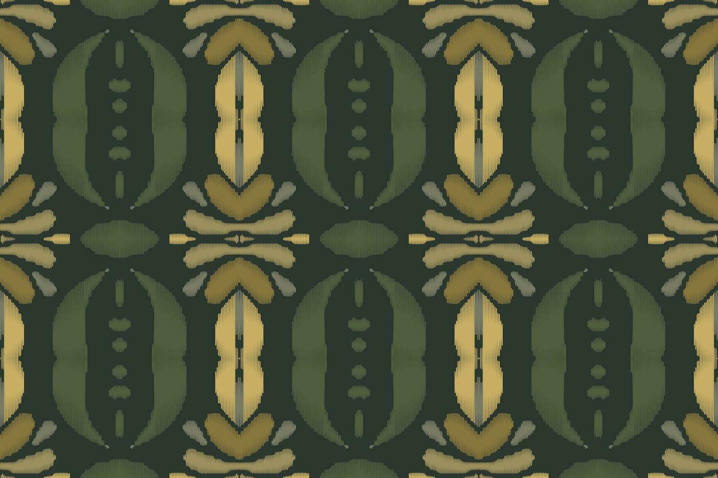 Ikat Floral Paisley Embroidery Background. Ikat Frame Geometric Ethnic Oriental Pattern Traditional. Ikat Aztec Style Abstract Design for Print Texture,fabric,saree,sari,carpet. vector