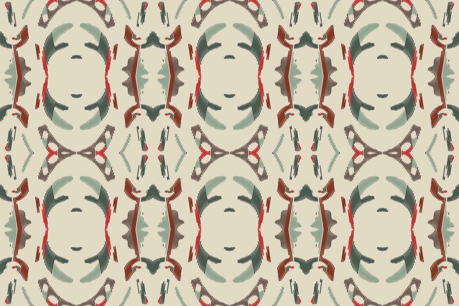 Ikat Damask Paisley Embroidery Background. Ikat Flower Geometric Ethnic Oriental Pattern Traditional. Ikat Aztec Style Abstract Design for Print Texture,fabric,saree,sari,carpet. vector