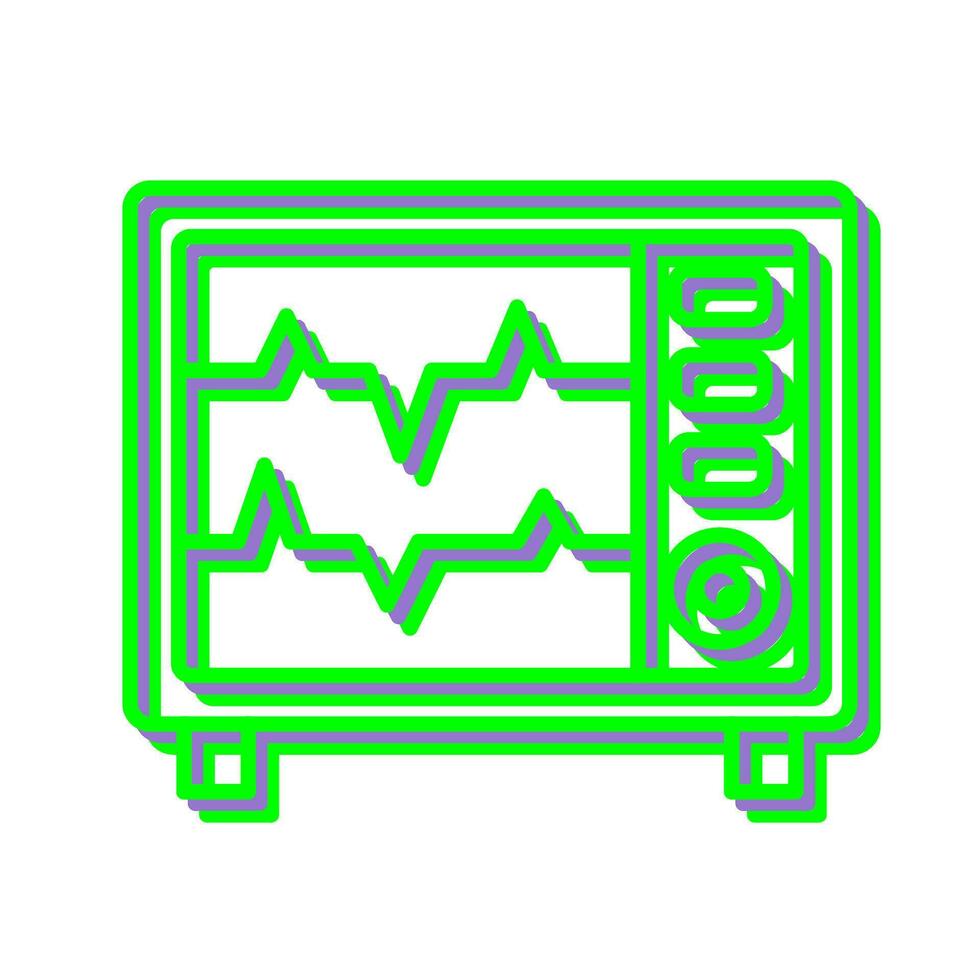 icono de vector de monitor de frecuencia cardíaca