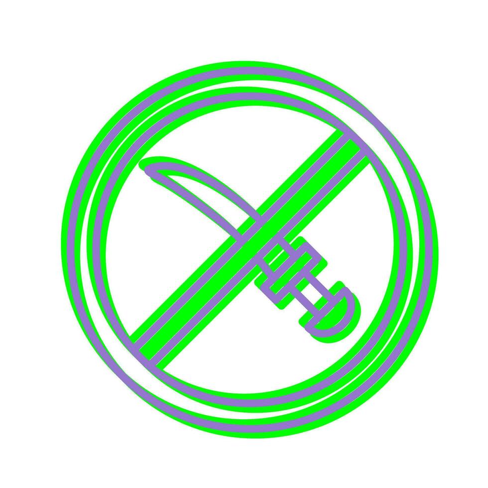 No Weapons Vector Icon