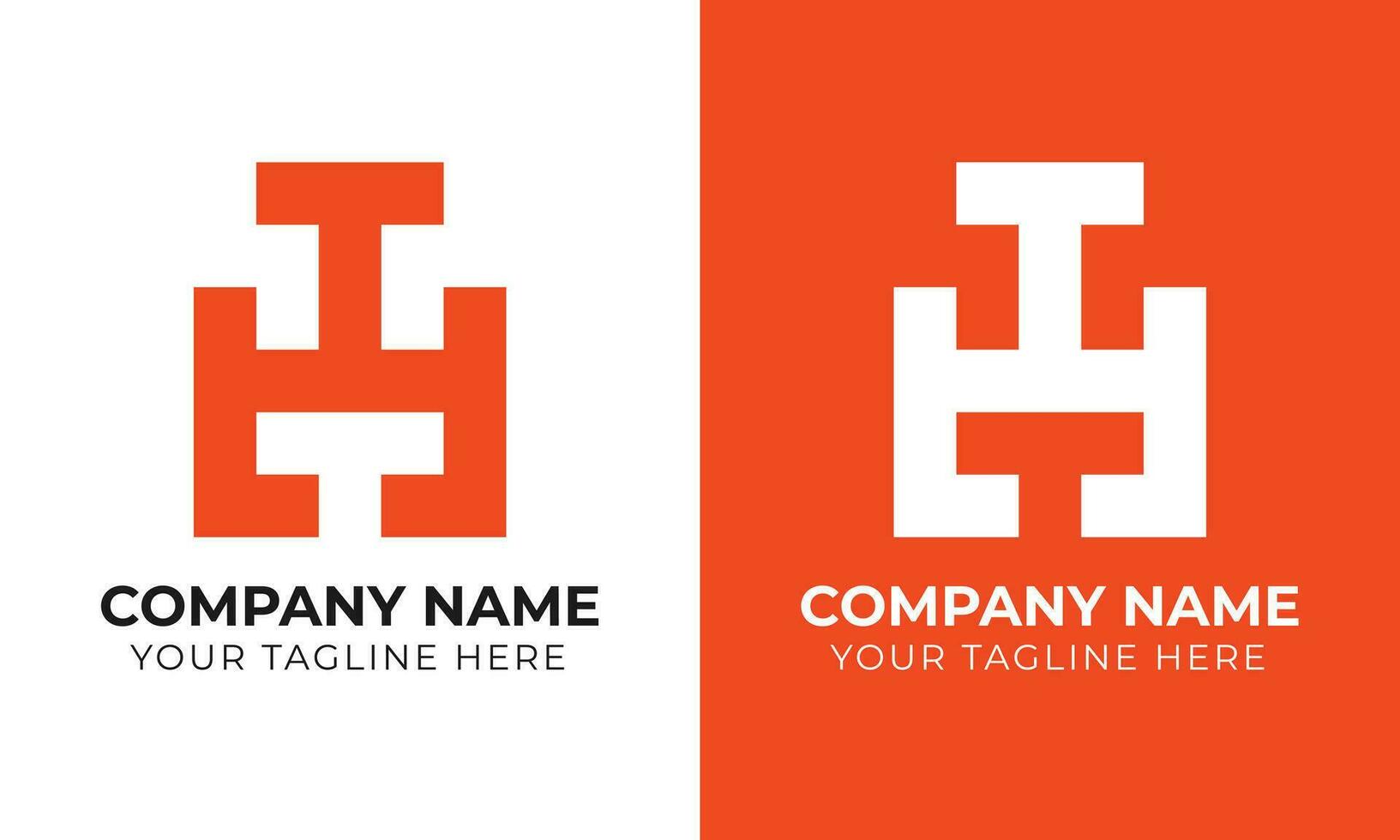 Creative modern minimal abstract monogram initial letter th logo design template Free Vector