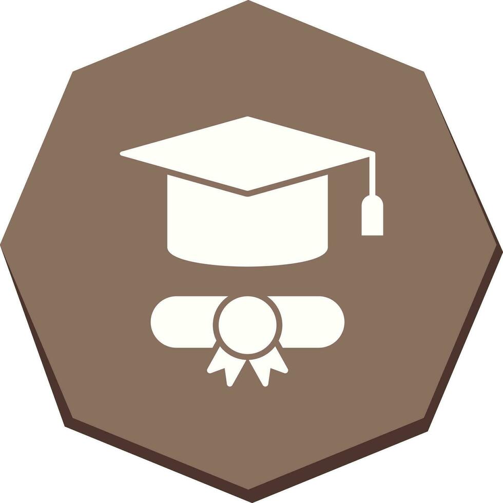 icono de vector de sombrero de graduación