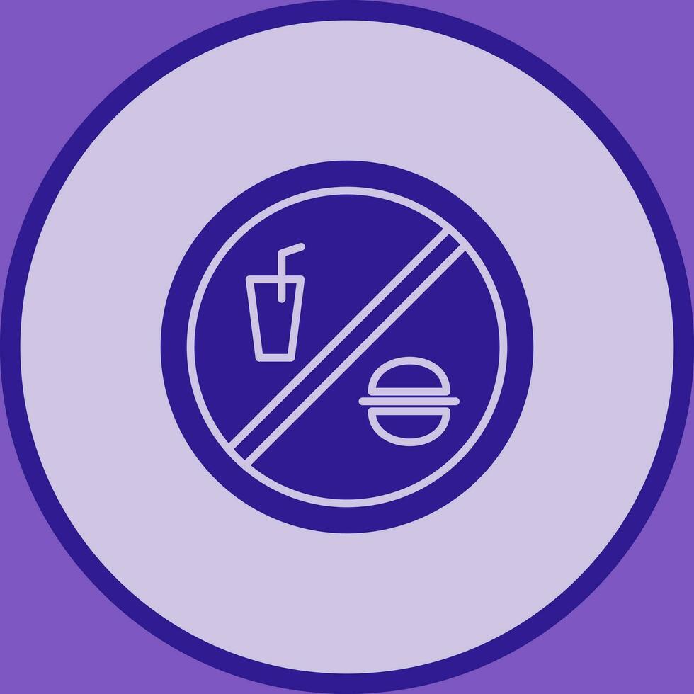 No Food or Drinks Vector Icon