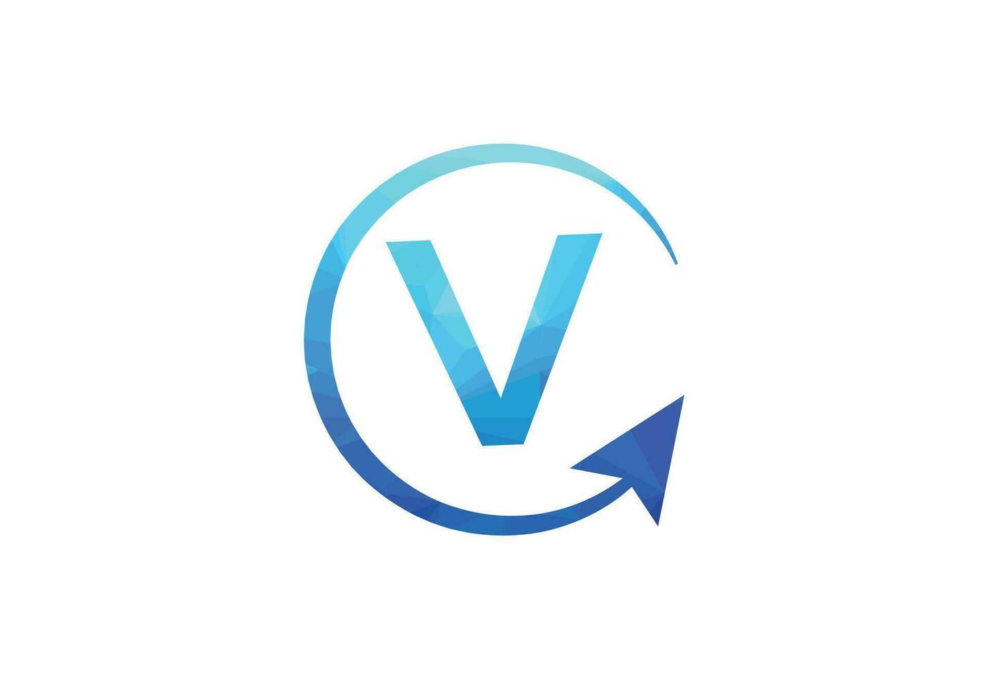 negocio letra v con flecha gráfico logo vector icono ilustración