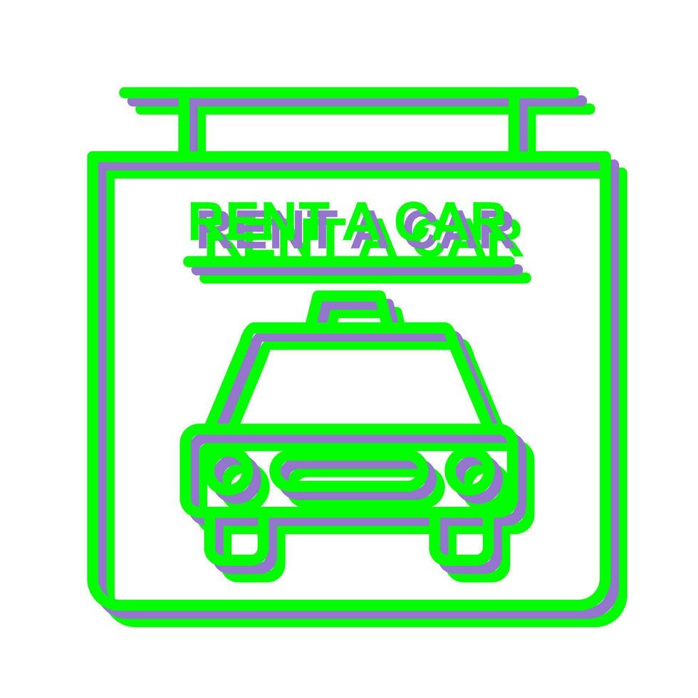 Rent a Car Vector Icon