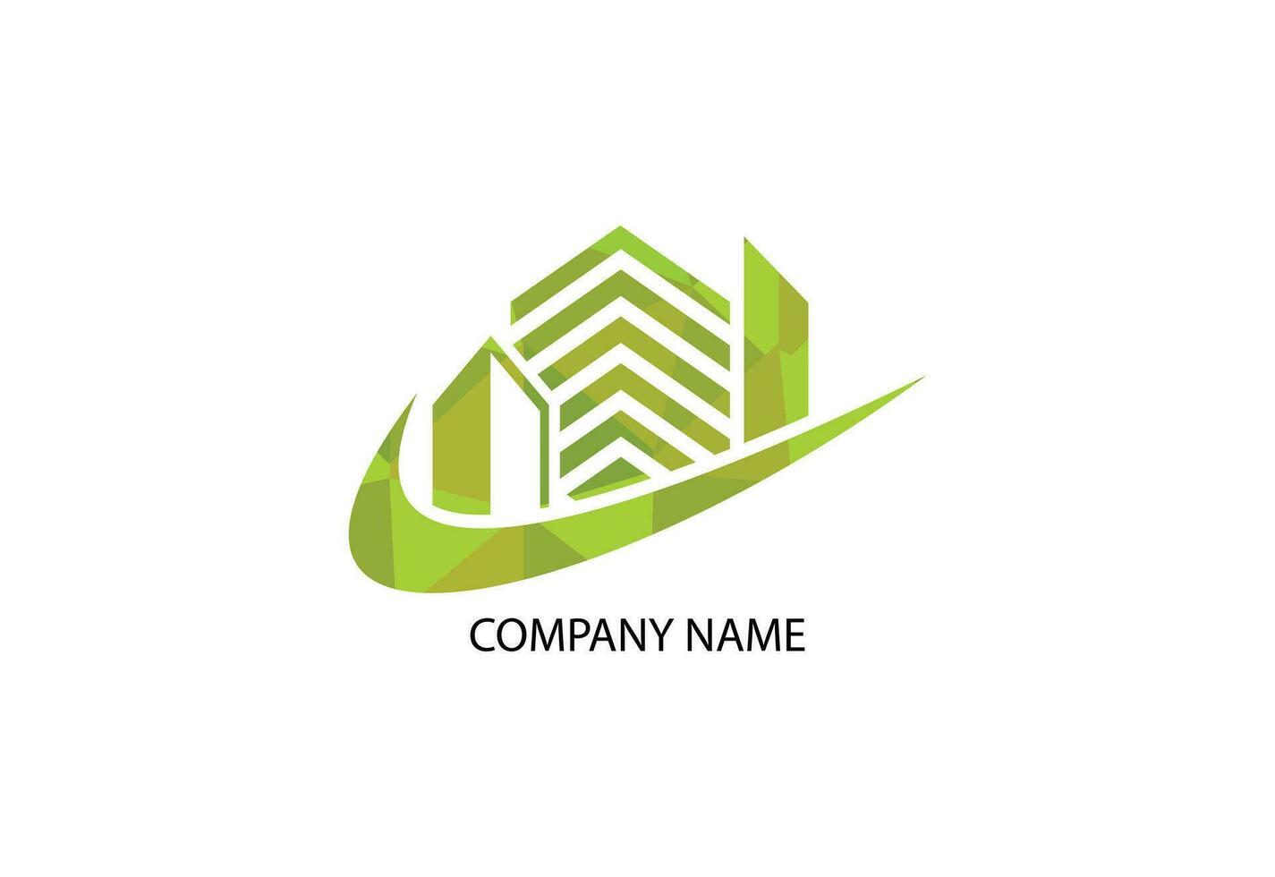 Low Poly and Real estate house logo design, Vector design concept