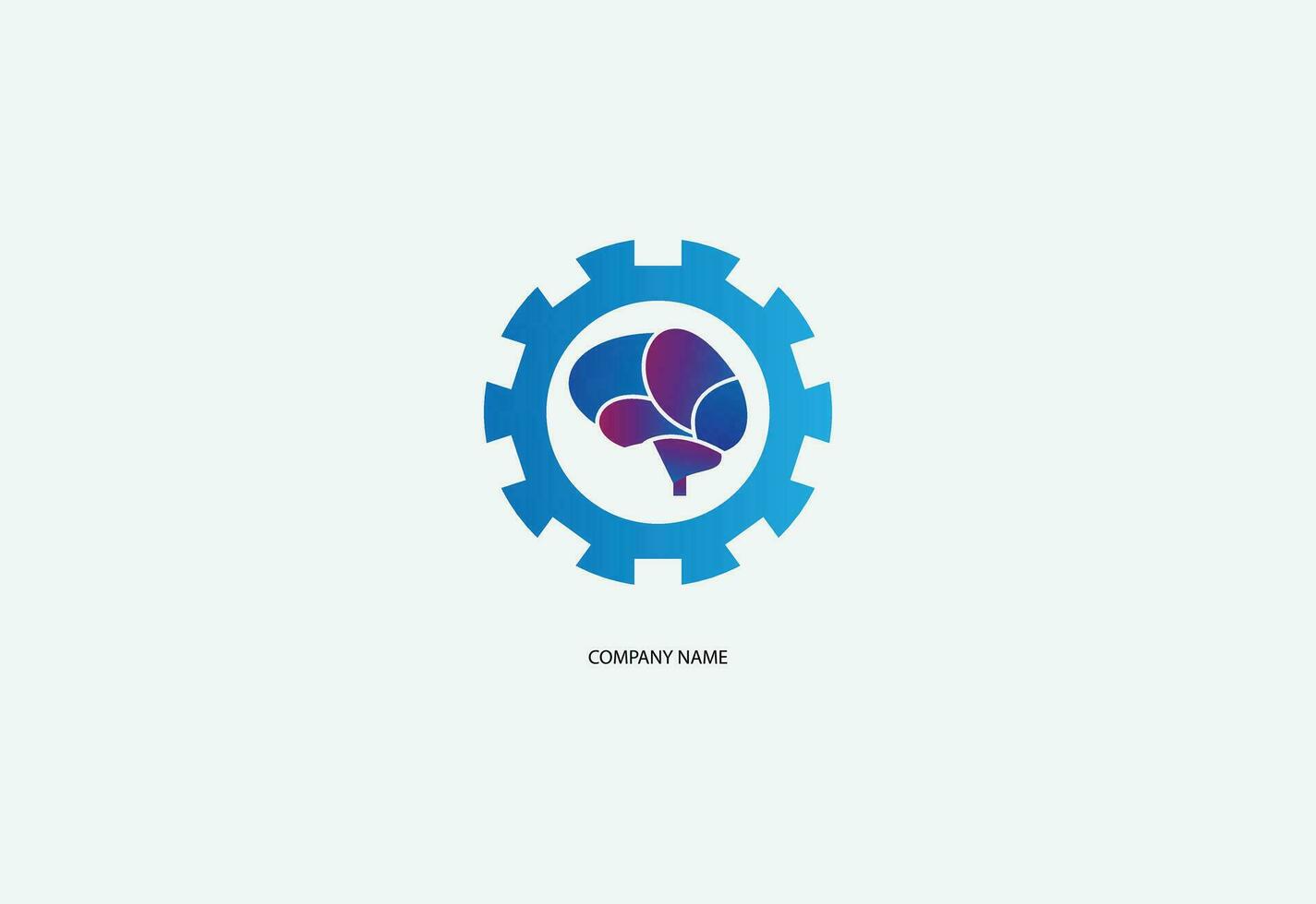 Head human smart technology logo vector, Brain human Artificial logo vector