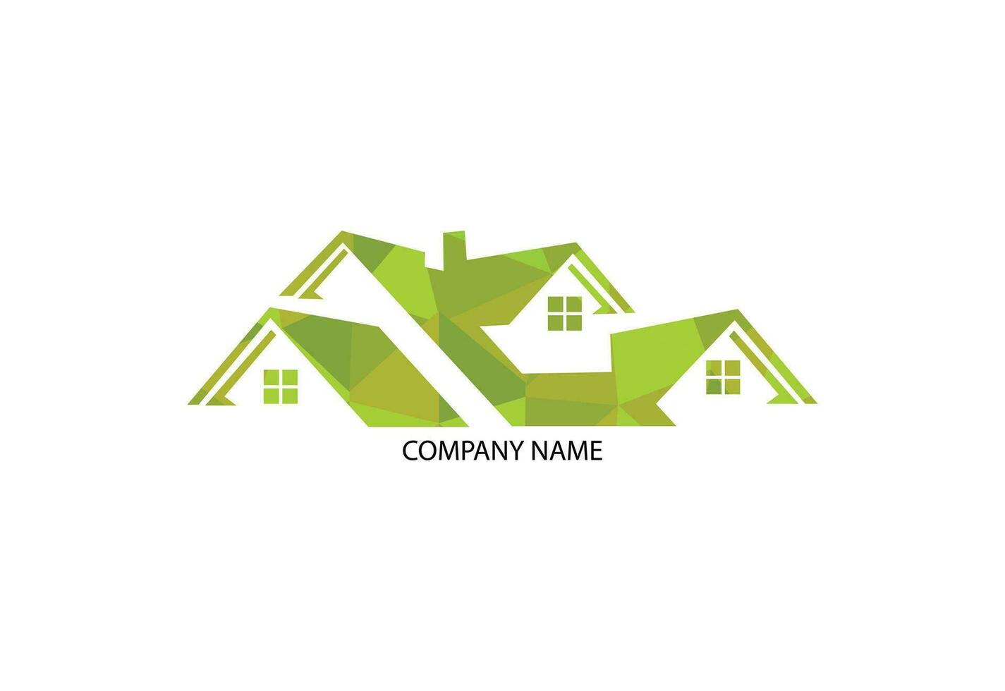 Low Poly and Real estate house logo design, Vector design concept