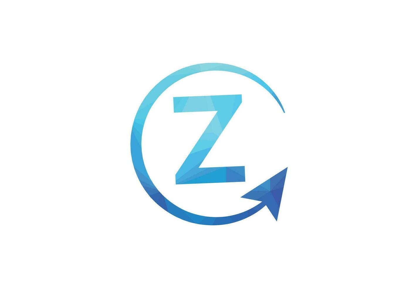 Business letter Z with arrow chart logo vector icon illustration