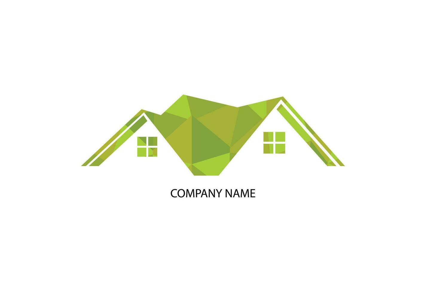 Low Poly and Real estate house logo design, Vector design concept