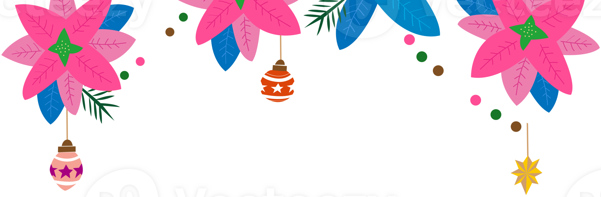 frame of poinsettia png