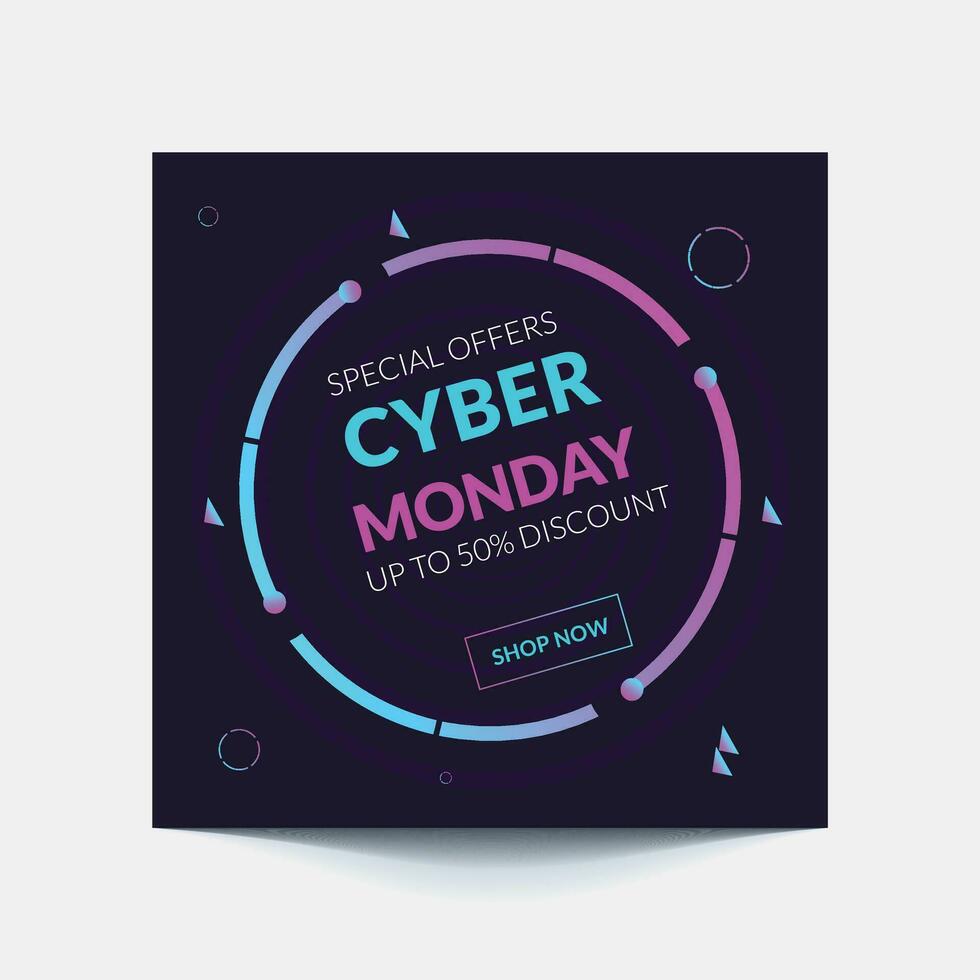 Sale banner template design, Cyber Monday special discount offer vector