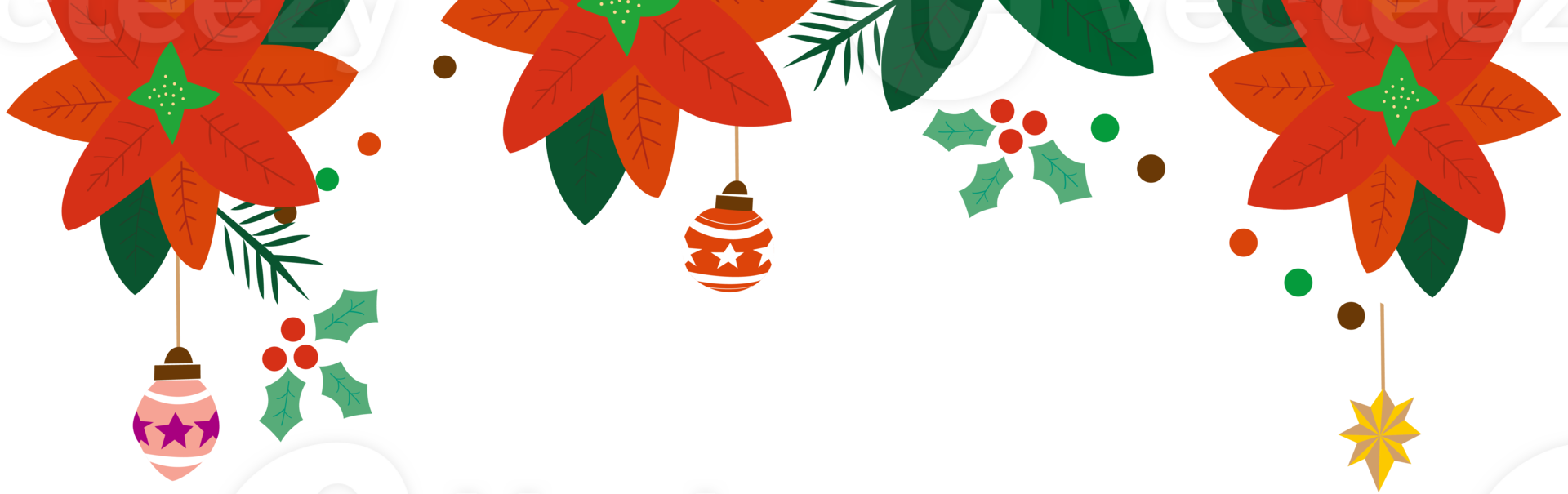 frame of poinsettia png