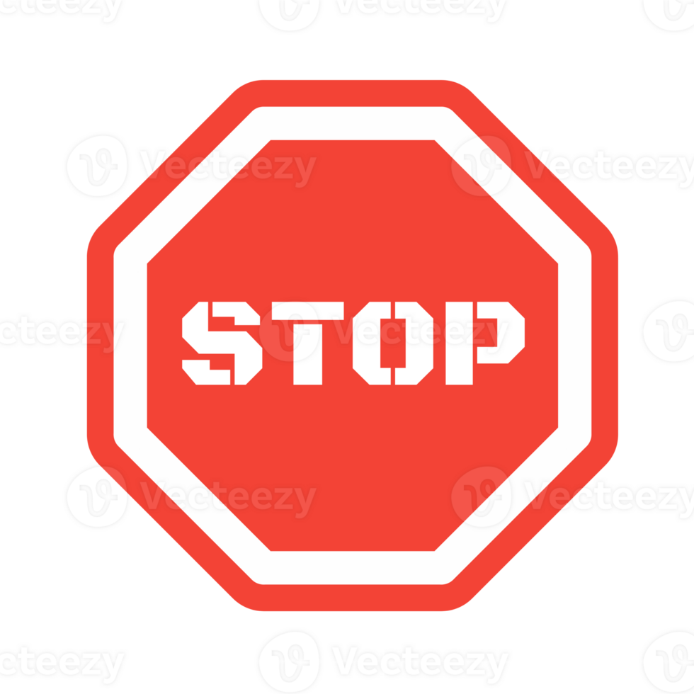 red stop sign mark png