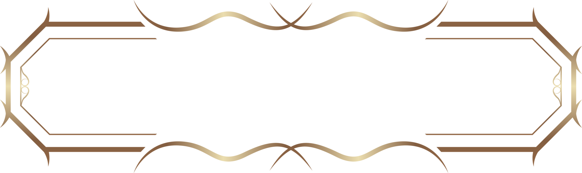 Divider in medieval style for ui design, Classic bar and frame user interface elements with golden border. png