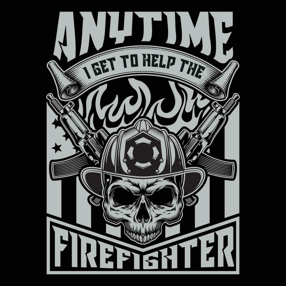 Premium American skull firefighter veteran t shirt design Inspiring quote. Proud American Independence Day and veteran typography vector template USA veteran Flag graphic print