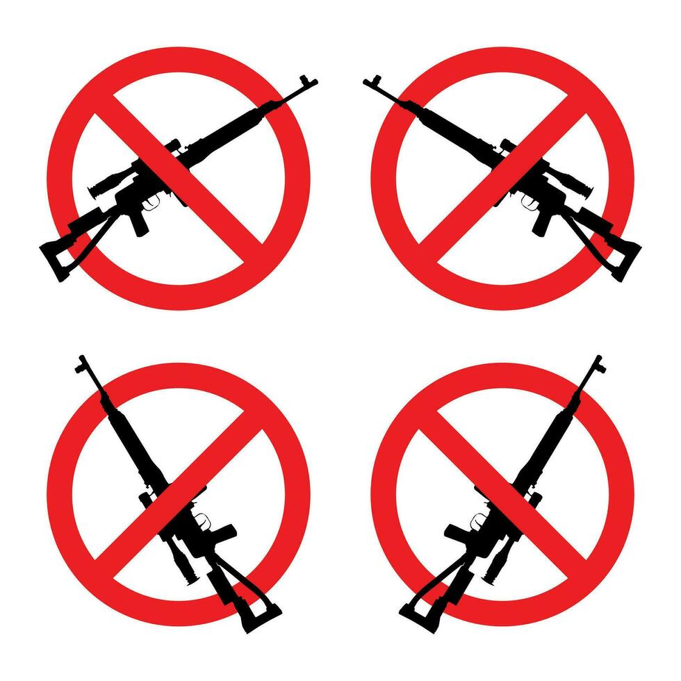 detener pistola violencia firmar, pistola controlar firmar vector. vector