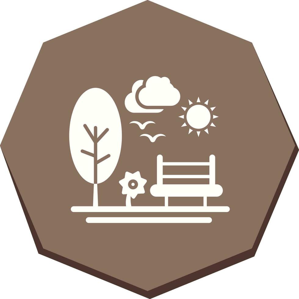 icono de vector de parque