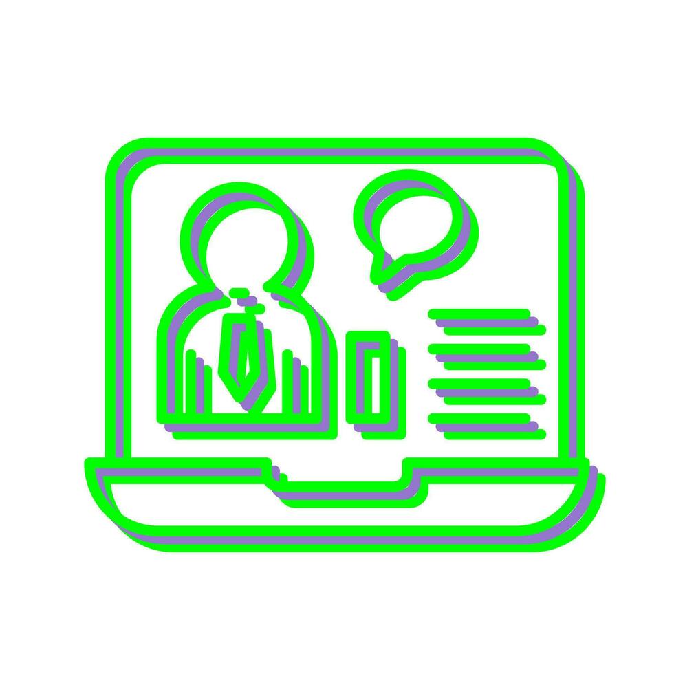Online Job Interview Vector Icon