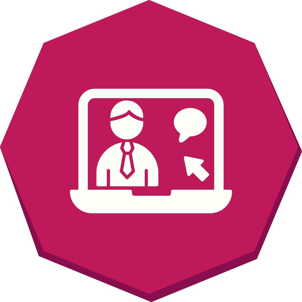 Online Interview Vector Icon