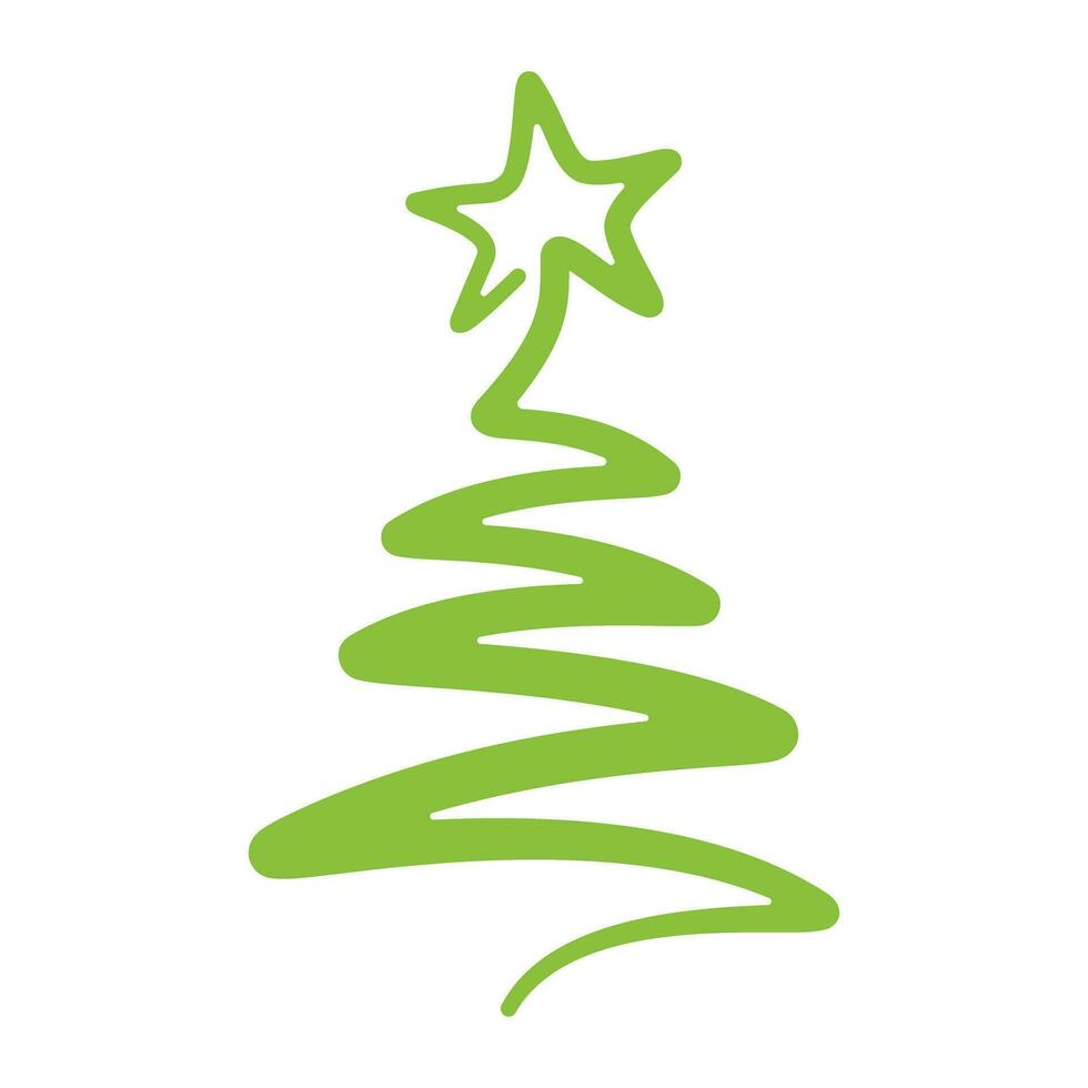 Christmas tree icon vector