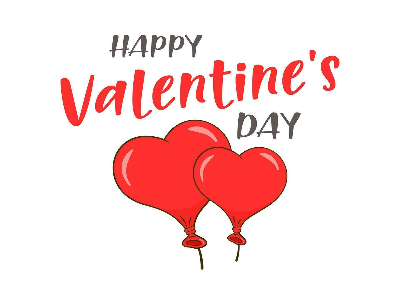 Happy Valentine's Day. Card template vector