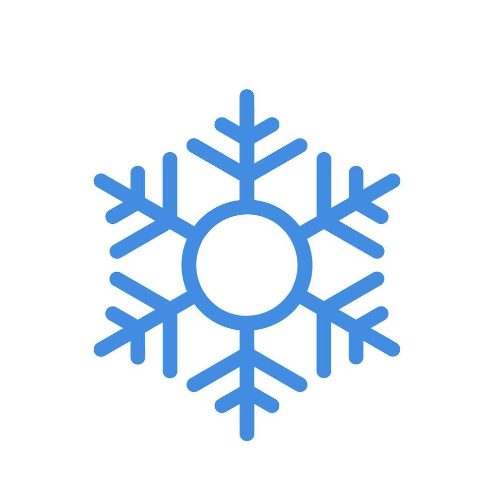 Blue snowflake icon vector