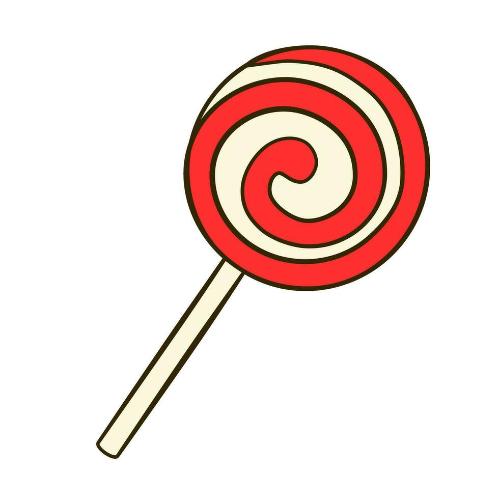 Lollipop. Valentine's day. Flat icon vector