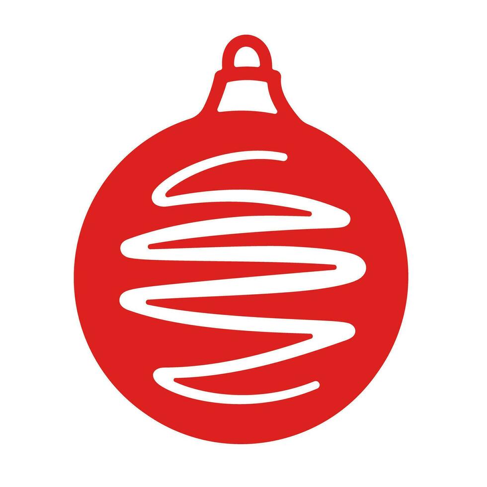 Red christmas ball vector