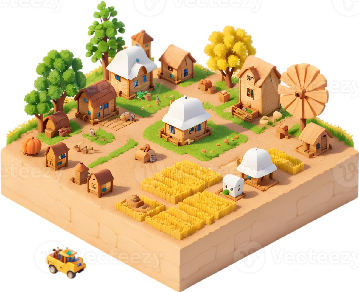 Harvest farm, autumn harvest, fall harvest, with Generative AI png